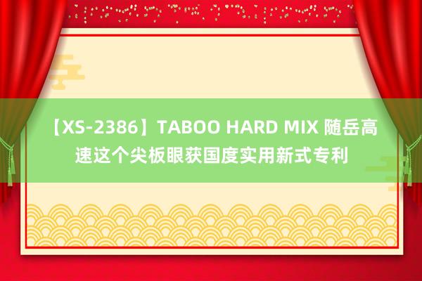 【XS-2386】TABOO HARD MIX 随岳高速这个尖板眼获国度实用新式专利