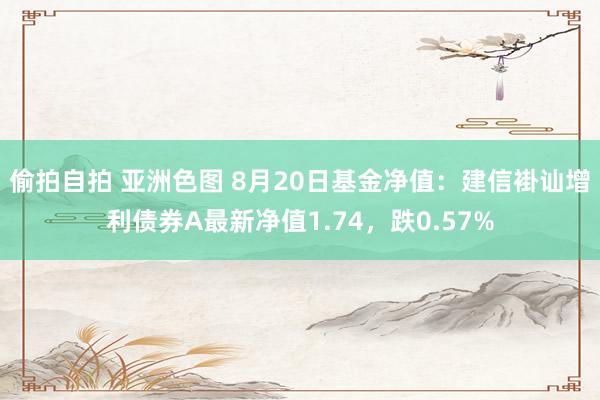 偷拍自拍 亚洲色图 8月20日基金净值：建信褂讪增利债券A最新净值1.74，跌0.57%